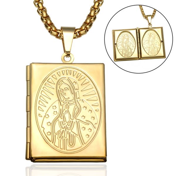 virgin mary pendant necklace polished stainless steel choker chain classic book pendant jewelry for men women, Silver
virgin mary pendant necklace polished stainless steel choker chain classic book pendant jewelry for men women, Silver