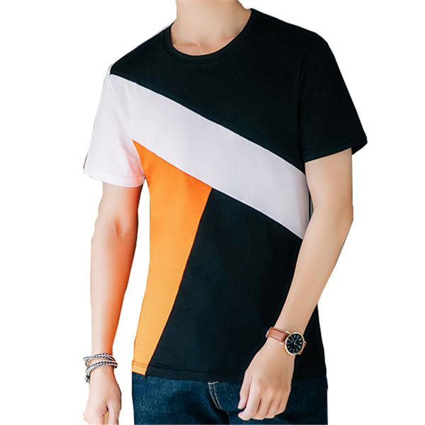men's t-shirts korean fashion t-shirt men 2021 short sleeve color patchwork cotton casual tshirt clothes summer, White;black
men's t-shirts korean fashion t-shirt men 2021 short sleeve color patchwork cotton casual tshirt clothes summer, White;black