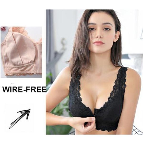 women vest front zipper push up bra full cup lace bras female bralette plus size seamless wireless brassiere #t2g, Red;black
women vest front zipper push up bra full cup lace bras female bralette plus size seamless wireless brassiere #t2g, Red;black