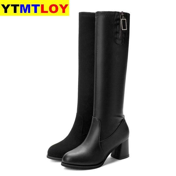 sagace women winter high knee boots classic square heel pu leather long boots shoes size 34-40, Black
sagace women winter high knee boots classic square heel pu leather long boots shoes size 34-40, Black