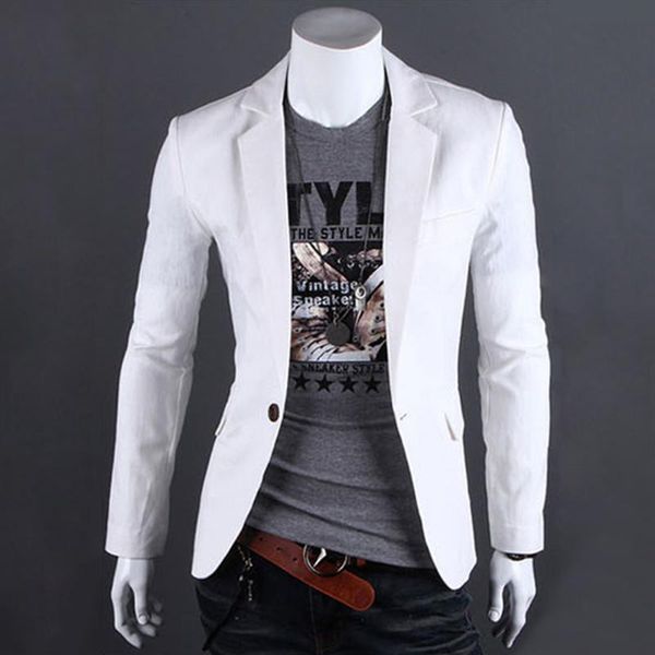 men's suits & blazers men modern fashion leisure suit elegant tailored collar full sleeve single button solid cotton flax jacket coat, White;black
men's suits & blazers men modern fashion leisure suit elegant tailored collar full sleeve single button solid cotton flax jacket coat, White;black