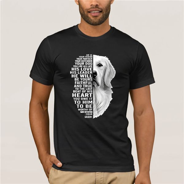 new summer men's casual print t-shirt golden retriever he is your friend your partner defender your dog personality t-shirt
new summer men's casual print t-shirt golden retriever he is your friend your partner defender your dog personality t-shirt