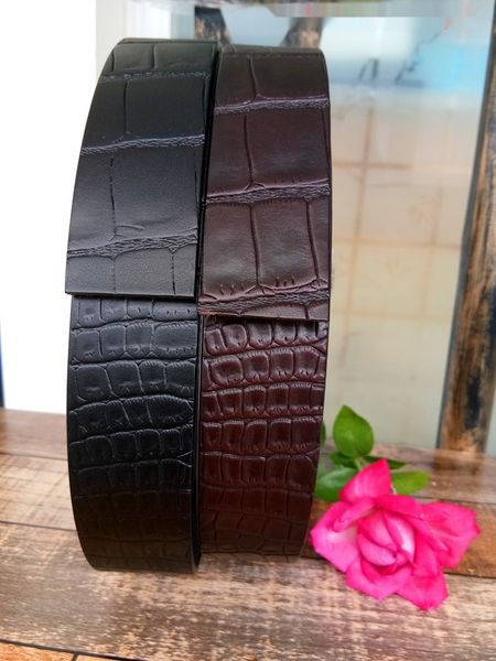first layer cowhide beltvegetable tanned leather belt 3.5 width crocodile pattern penetrating dyeing automaticstrip belt belt gitch, Black;brown
first layer cowhide beltvegetable tanned leather belt 3.5 width crocodile pattern penetrating dyeing automaticstrip belt belt gitch, Black;brown