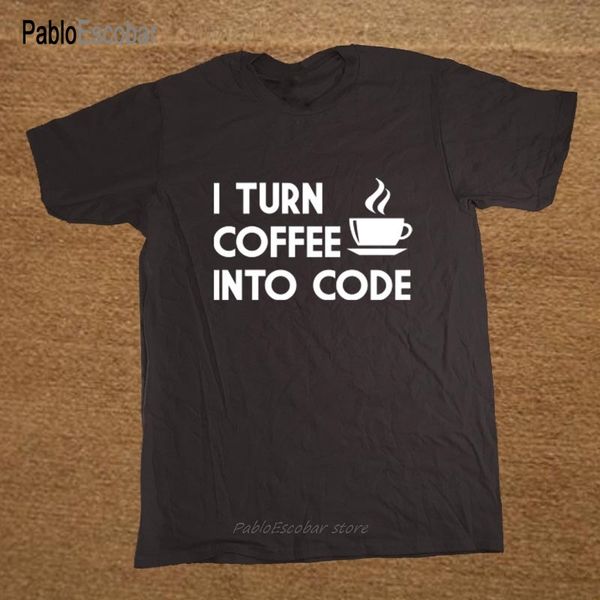 new summer style i turn coffee into code computer programmer cotton t-shirt funny t shirt
new summer style i turn coffee into code computer programmer cotton t-shirt funny t shirt