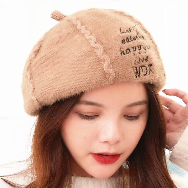 berets guodong002 women casual wool beret caps aritist hats letter embroidery british warm pumpkin, Blue;gray
berets guodong002 women casual wool beret caps aritist hats letter embroidery british warm pumpkin, Blue;gray