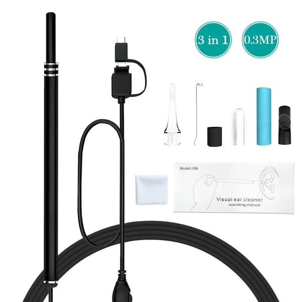 3 in 1 5.5mm ear cleaning endo-scope camera 0.3mp hd visual ear spoon multifunctional earpick care health inspection camera
3 in 1 5.5mm ear cleaning endo-scope camera 0.3mp hd visual ear spoon multifunctional earpick care health inspection camera