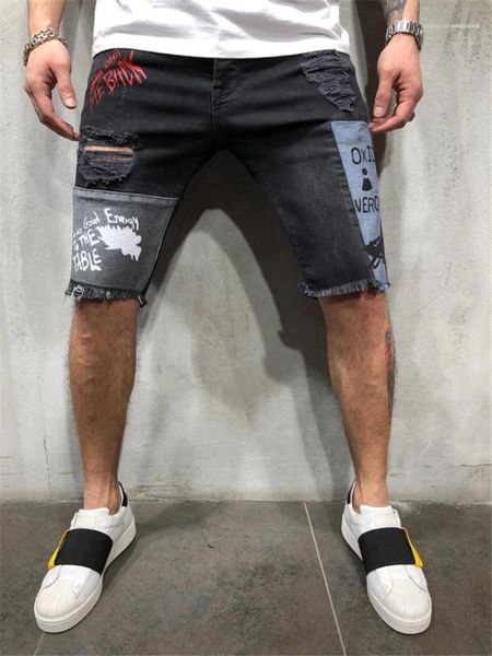 length jeans casual personality ripped panelled letter painted jeans fashion mens clothes mens designer summer knee, Blue
length jeans casual personality ripped panelled letter painted jeans fashion mens clothes mens designer summer knee, Blue