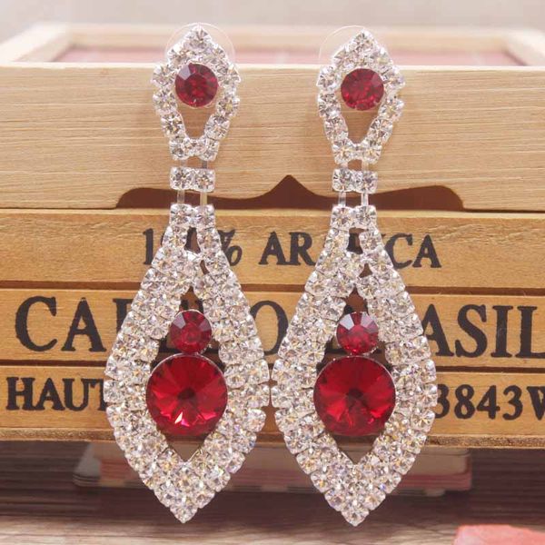 1pcs beautiful elegant red crystal earring rose earring large blue/red/ wedding /party colorful zerong rhinestone, Silver
1pcs beautiful elegant red crystal earring rose earring large blue/red/ wedding /party colorful zerong rhinestone, Silver