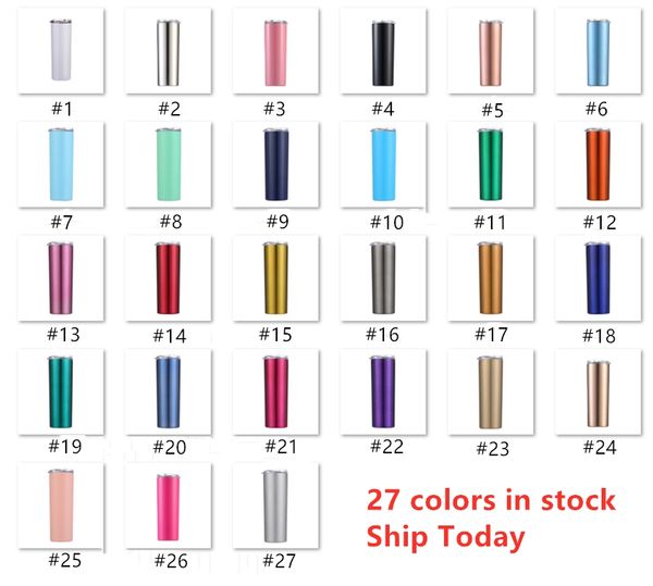 20oz colorful stainless steel skinny tumbler with straw large capacity water bottle multi-color coffee cup slim vacuum mugs a12
20oz colorful stainless steel skinny tumbler with straw large capacity water bottle multi-color coffee cup slim vacuum mugs a12