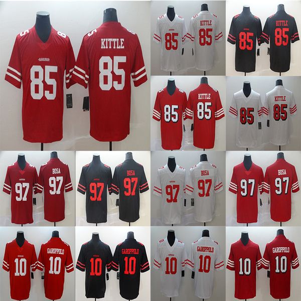 san francisco 49 er george 85 kittle 10 jimmy garoppolo nick 97 bosa 16 joe montana football limited jersey, Black;red
san francisco 49 er george 85 kittle 10 jimmy garoppolo nick 97 bosa 16 joe montana football limited jersey, Black;red