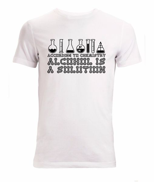 fashion cool casual t shirts according to chemistry alcohol is a solution funny drinking slogan t shirt white summer tee shirt
fashion cool casual t shirts according to chemistry alcohol is a solution funny drinking slogan t shirt white summer tee shirt