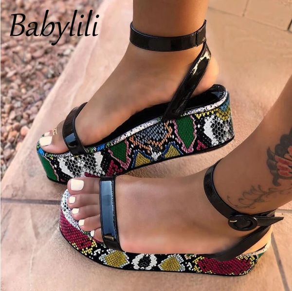 summer platform sandals women luxury design shoes ladies gladiator colorful snake pattern wedges sandals woman plus size 35-43, Black
summer platform sandals women luxury design shoes ladies gladiator colorful snake pattern wedges sandals woman plus size 35-43, Black