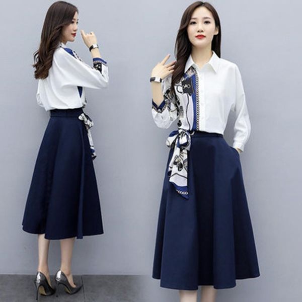 spring dress waist-tight 2020 new women's dress spring and autumn western style dress two-piece suit, Black;white
spring dress waist-tight 2020 new women's dress spring and autumn western style dress two-piece suit, Black;white