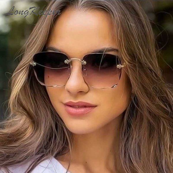 longkeeper 2020 oversized rimless sunglasses women square metal gradient lens sun glasses vintage shades oculos feminino, White;black
longkeeper 2020 oversized rimless sunglasses women square metal gradient lens sun glasses vintage shades oculos feminino, White;black