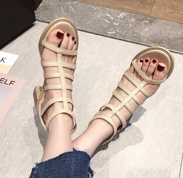 2020 summer back zipper roman sandals middle heel bag and open toe hollowed-out all-match women's shoes fashion, Black
2020 summer back zipper roman sandals middle heel bag and open toe hollowed-out all-match women's shoes fashion, Black