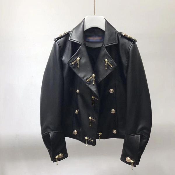 spring real leather jacket women 2020 new fashion genuine sheepskin coat double breasted casual style short coats and jackets, Black
spring real leather jacket women 2020 new fashion genuine sheepskin coat double breasted casual style short coats and jackets, Black