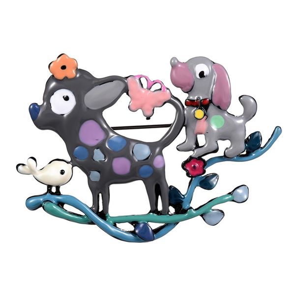 brooch of new christmas gifts women girls cartoon animal brooch black metal cute dog and cat pins jewelry vintage brooches pin, Gray
brooch of new christmas gifts women girls cartoon animal brooch black metal cute dog and cat pins jewelry vintage brooches pin, Gray