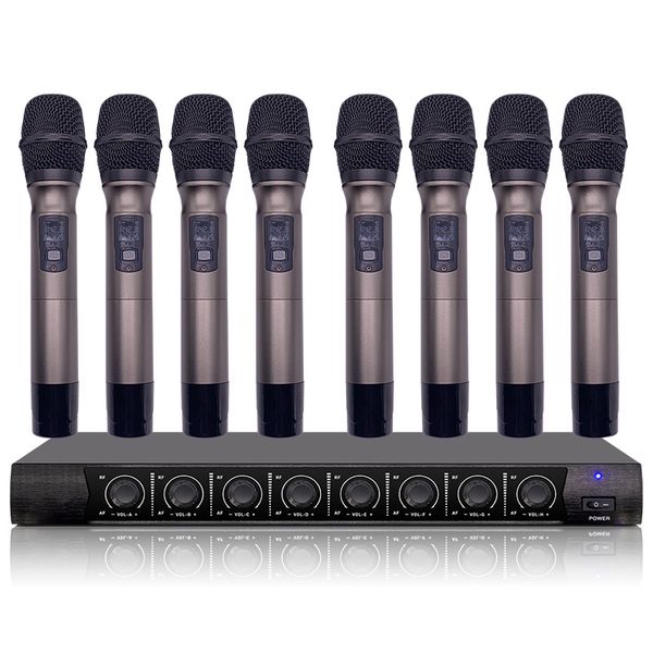 wireless microphone system 8-channel handheld microphone for marriage stage karaoke family ktv stage
wireless microphone system 8-channel handheld microphone for marriage stage karaoke family ktv stage