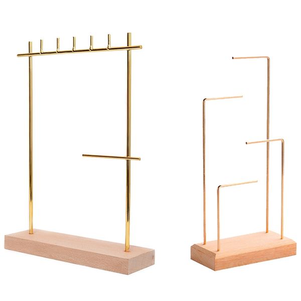 2pcs earrings display holder necklace pendant display stand jewelry - wood color & gold, Pink;blue
2pcs earrings display holder necklace pendant display stand jewelry - wood color & gold, Pink;blue