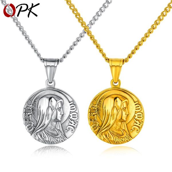 chains opk high grade jewelry virgin mary carved prayer necklace men and women titanium steel religious, Silver
chains opk high grade jewelry virgin mary carved prayer necklace men and women titanium steel religious, Silver