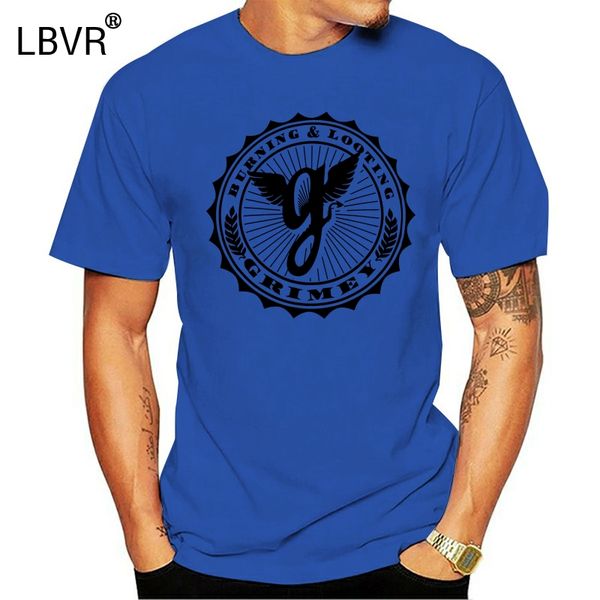 grimey crew neck printing cotton men's short sleeve tees shirt