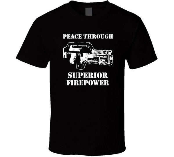 aliens movie peace through superior retro black white tshirt men's new funny tee shirt
aliens movie peace through superior retro black white tshirt men's new funny tee shirt