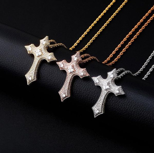 hip hop cross diamonds pendant necklaces for men women western luxury necklace 18k gold cuban chains religion jewelry, Silver
hip hop cross diamonds pendant necklaces for men women western luxury necklace 18k gold cuban chains religion jewelry, Silver