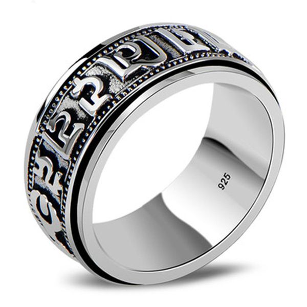 punk ювелирные изделия для мужчин 925 sterling silver ring spinner vintage шесть слов mantra мужские перстни
punk ювелирные изделия для мужчин 925 sterling silver ring spinner vintage шесть слов mantra мужские перстни