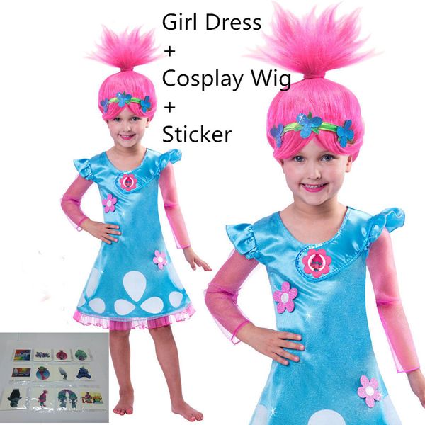 party hats trolls girls cosplay dress + halloween wig birthday supplies girl carnival costumes tattoo sticker
party hats trolls girls cosplay dress + halloween wig birthday supplies girl carnival costumes tattoo sticker