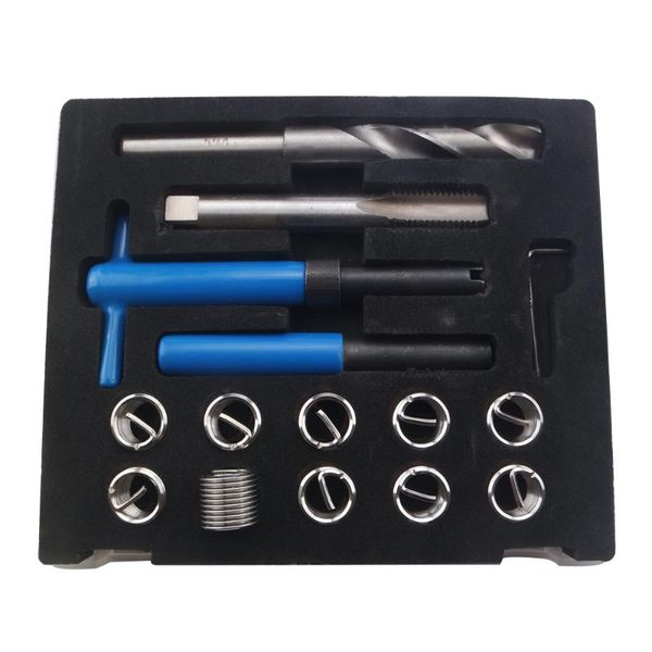 15pcs m16 x 2 thread repair kit helicoil compatible 16mm damaged threads daily repair car drilling machine
15pcs m16 x 2 thread repair kit helicoil compatible 16mm damaged threads daily repair car drilling machine