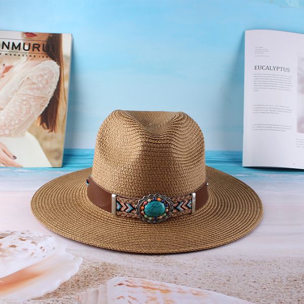 wide brim hats 2021 man tourism straw hat women european and american big beach jazz summer sunhat sombreros de mujer, Blue;gray
wide brim hats 2021 man tourism straw hat women european and american big beach jazz summer sunhat sombreros de mujer, Blue;gray