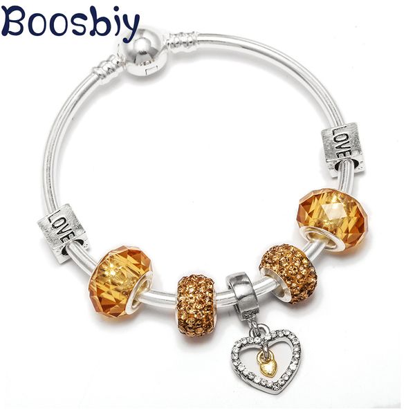 charm bracelets boosbiy silver plated heart beads bracelet & bangle for women diy brand girl jewelry femme bijoux, Golden;silver
charm bracelets boosbiy silver plated heart beads bracelet & bangle for women diy brand girl jewelry femme bijoux, Golden;silver