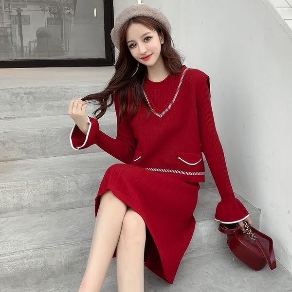 390autumn french red knitted waist temperament hepburn style two-piece suit 390autumn french slimming red knitted waist slimming temperament, Gray
390autumn french red knitted waist temperament hepburn style two-piece suit 390autumn french slimming red knitted waist slimming temperament, Gray