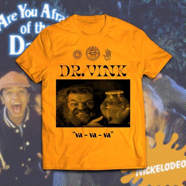 dr. vink with a va va va t shirt are you afraid of the dark midnight society orange white
dr. vink with a va va va t shirt are you afraid of the dark midnight society orange white