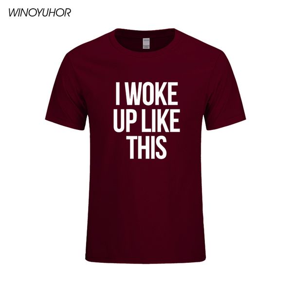 i woke up like this t shirt men summer new fashion short sleeve t-shirt funny gift tees for men 100% cotton
i woke up like this t shirt men summer new fashion short sleeve t-shirt funny gift tees for men 100% cotton