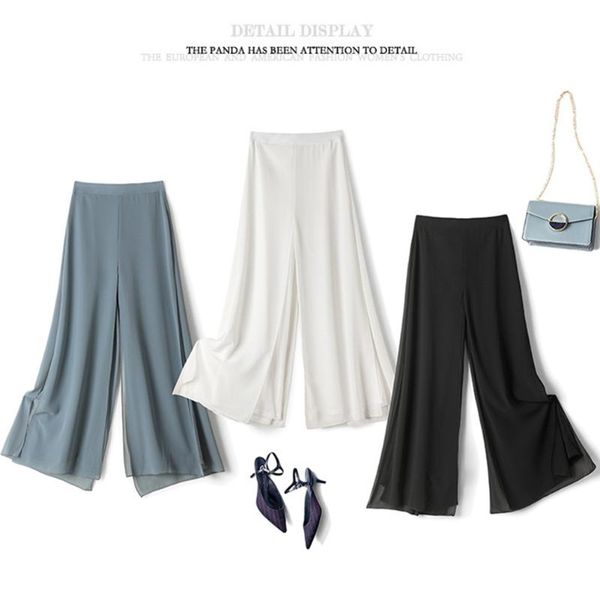 women's pants & capris women ice silks chiffon wide-legged summer casual loose fake two piece skirt fashion light refreshing, Black;white
women's pants & capris women ice silks chiffon wide-legged summer casual loose fake two piece skirt fashion light refreshing, Black;white