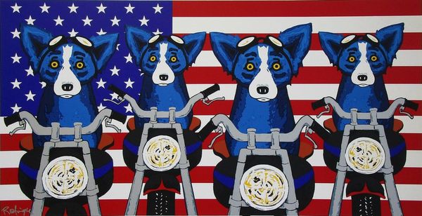 george rodrigue blue dog easy riders home decoration oil painting on canvas wall art canvas pictures wall decor 200910
george rodrigue blue dog easy riders home decoration oil painting on canvas wall art canvas pictures wall decor 200910