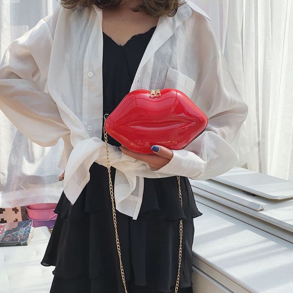 selling crossbody single shoulder bag red lip mini handbag with golden chain strap for women -b5
selling crossbody single shoulder bag red lip mini handbag with golden chain strap for women -b5