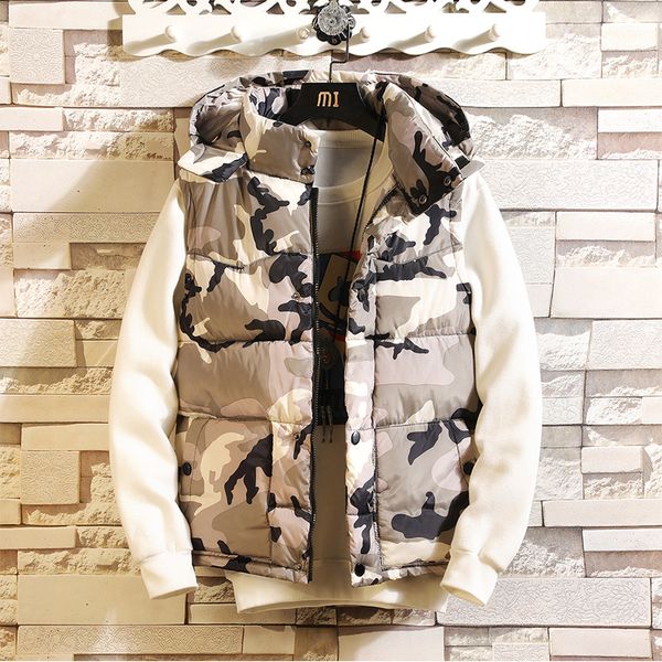 onneatun camouflage men's jacket coat new winter casual men clothing parkas with hooded sleeveless coat men's vests, Black;white
onneatun camouflage men's jacket coat new winter casual men clothing parkas with hooded sleeveless coat men's vests, Black;white