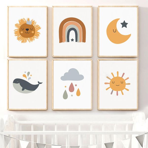 cartoon anima sun stars posters and prints moon rainbow canvas prints kids room wall art decoration picture children's room art
cartoon anima sun stars posters and prints moon rainbow canvas prints kids room wall art decoration picture children's room art
