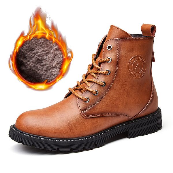 boots genuine leather shoes men with fur 2021 fashion winter casual ankle vintage handmade mans footwear motorcycle, Black
boots genuine leather shoes men with fur 2021 fashion winter casual ankle vintage handmade mans footwear motorcycle, Black
