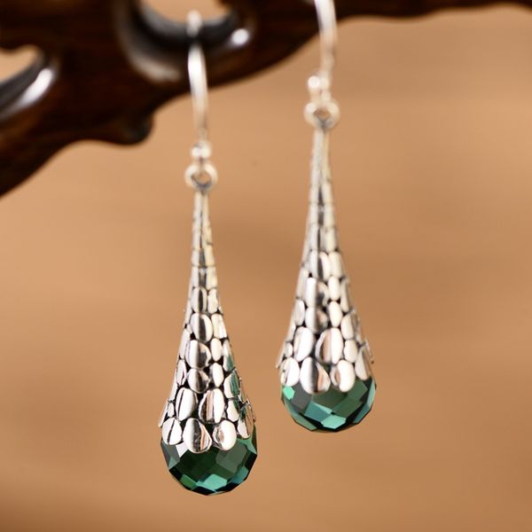 925 sterling silver green chalcedony jade natural gemstone water drop emerald earrings ethnic thai silver fine jewelry for women, Golden
925 sterling silver green chalcedony jade natural gemstone water drop emerald earrings ethnic thai silver fine jewelry for women, Golden