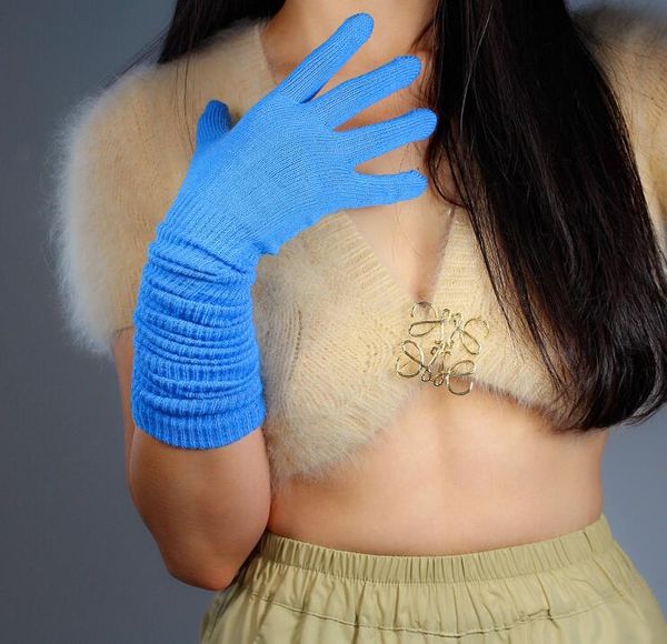 five fingers gloves women' autumn winter wool knitted elastic lady' candy color performance dancing long warm driving glove 55cm, Blue;gray
five fingers gloves women' autumn winter wool knitted elastic lady' candy color performance dancing long warm driving glove 55cm, Blue;gray