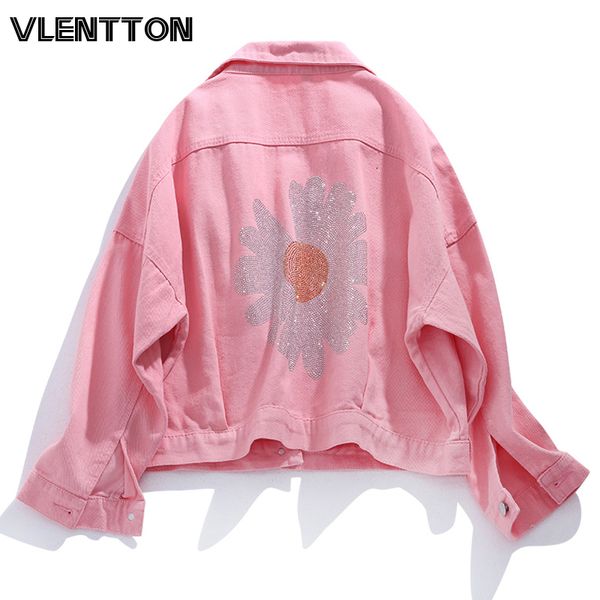 women's jackets 2021 spring fashion pink purple floral rivet jeans women korean bf casual loose denim coats female cowboy outwear, Black;brown
women's jackets 2021 spring fashion pink purple floral rivet jeans women korean bf casual loose denim coats female cowboy outwear, Black;brown