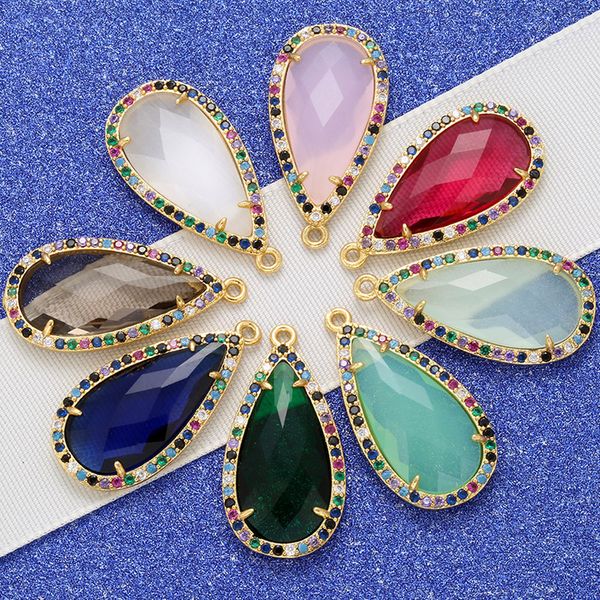 charms zhukou 14x28mm crystal water drop pendant for women necklace earrings jewelry accessories making model: vd523, Bronze;silver
charms zhukou 14x28mm crystal water drop pendant for women necklace earrings jewelry accessories making model: vd523, Bronze;silver