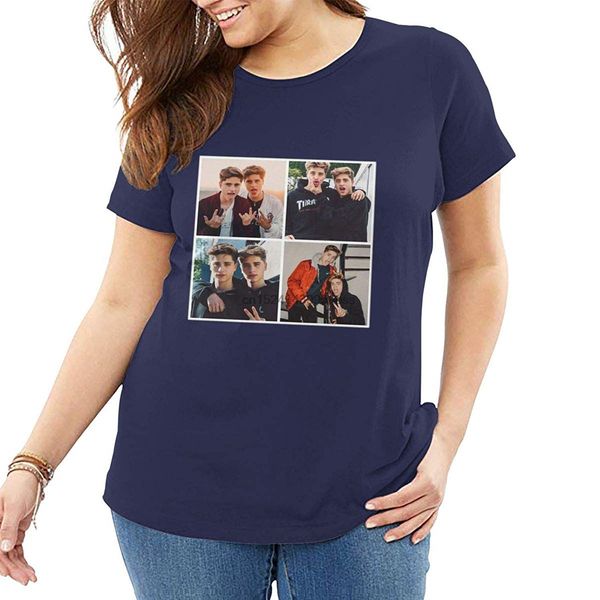 women's large size short sleeve t-shirt vintage unique martinez twins logo navy xl(1
women's large size short sleeve t-shirt vintage unique martinez twins logo navy xl(1