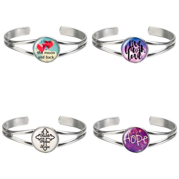 new silver plated bangle hope faith love live words p glass cabochon jewelry 20mm glass accessories christmas gift zb0424, Black
new silver plated bangle hope faith love live words p glass cabochon jewelry 20mm glass accessories christmas gift zb0424, Black