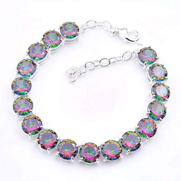 High Quality Fashion Round Colorful Topaz Bracelet Jewelry 925 Silver Party Women Christmas Gift
High Quality Fashion Round Colorful Topaz Bracelet Jewelry 925 Silver Party Women Christmas Gift