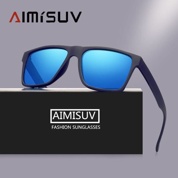 aimisuv brand designer classic black sunglasses men square polarized goggle fashion driving glasses uv400, White;black 
aimisuv brand designer classic black sunglasses men square polarized goggle fashion driving glasses uv400, White;black
