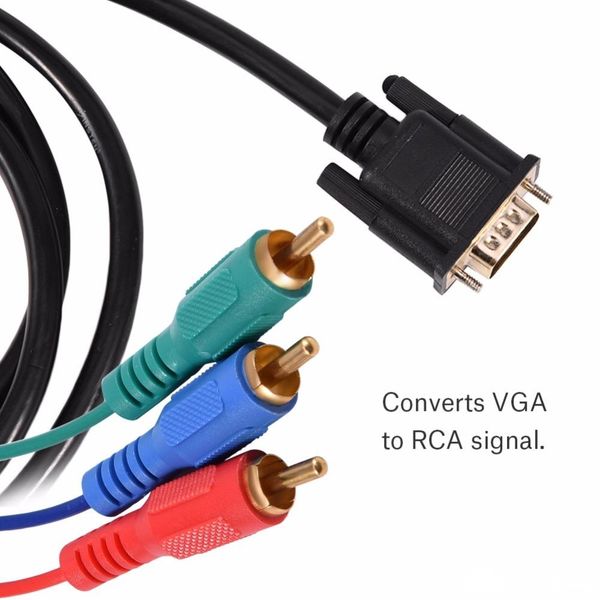 new 5ft 1.5m audio cable vga to 3 rca audio av cable adapter for hdtv pc dvd laptop
new 5ft 1.5m audio cable vga to 3 rca audio av cable adapter for hdtv pc dvd laptop